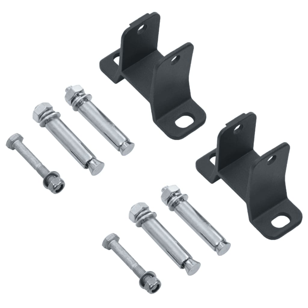Copertină retractabilă automat cu stâlpi albastru&alb 3,5x2,5 m