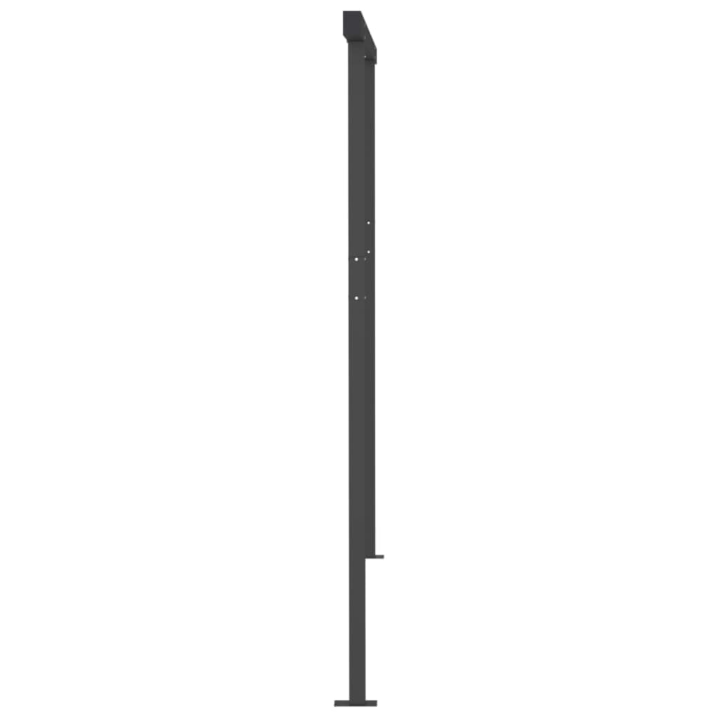 Copertină retractabilă manual, cu LED, crem, 4,5x3 m