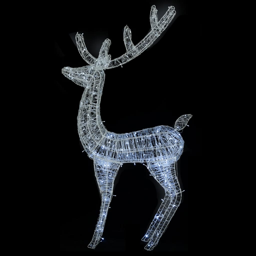 Ren de Crăciun, 250 LED-uri, alb rece, 180 cm, acril, XXL