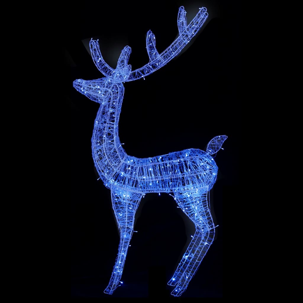 Ren de Crăciun, 250 LED-uri, albastru, 180 cm, acril, XXL