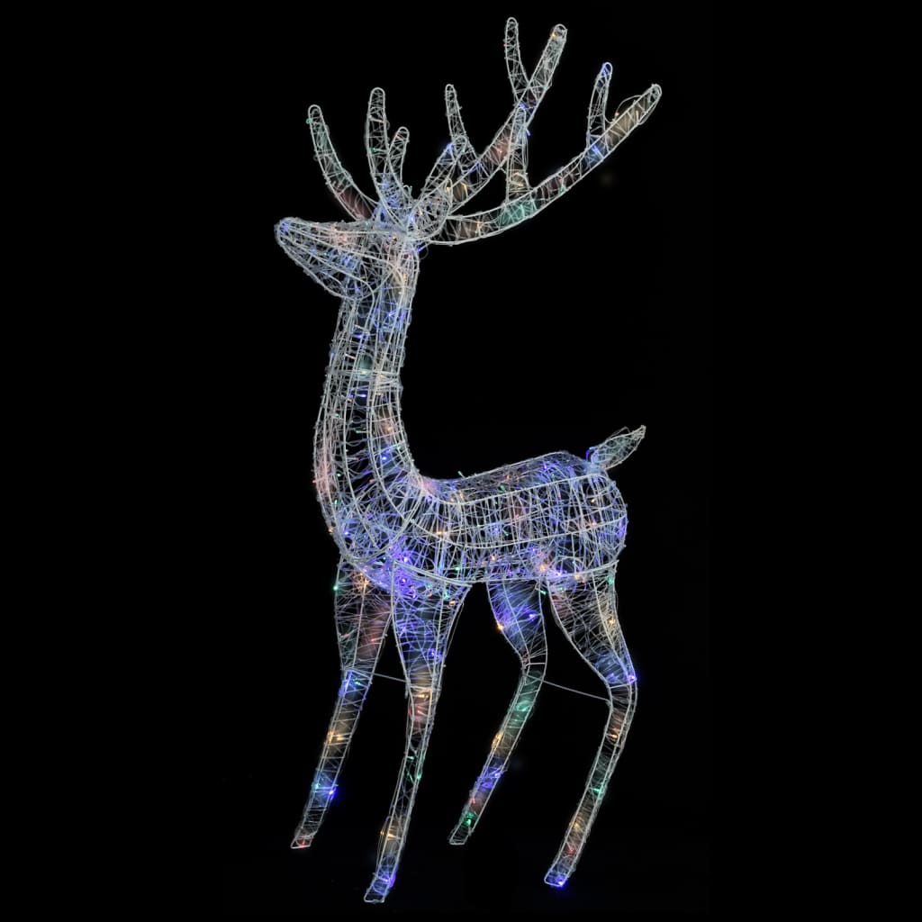 Ren de Crăciun, 250 LED-uri, multicolor, 180 cm, acril, XXL