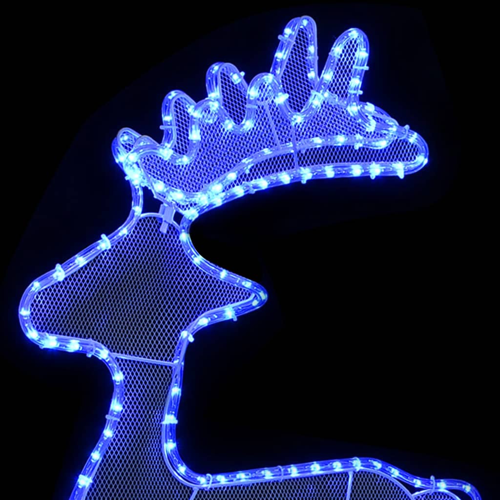 Decorațiune de Crăciun ren, cu plasă, 306 LED-uri, 60x24x89 cm