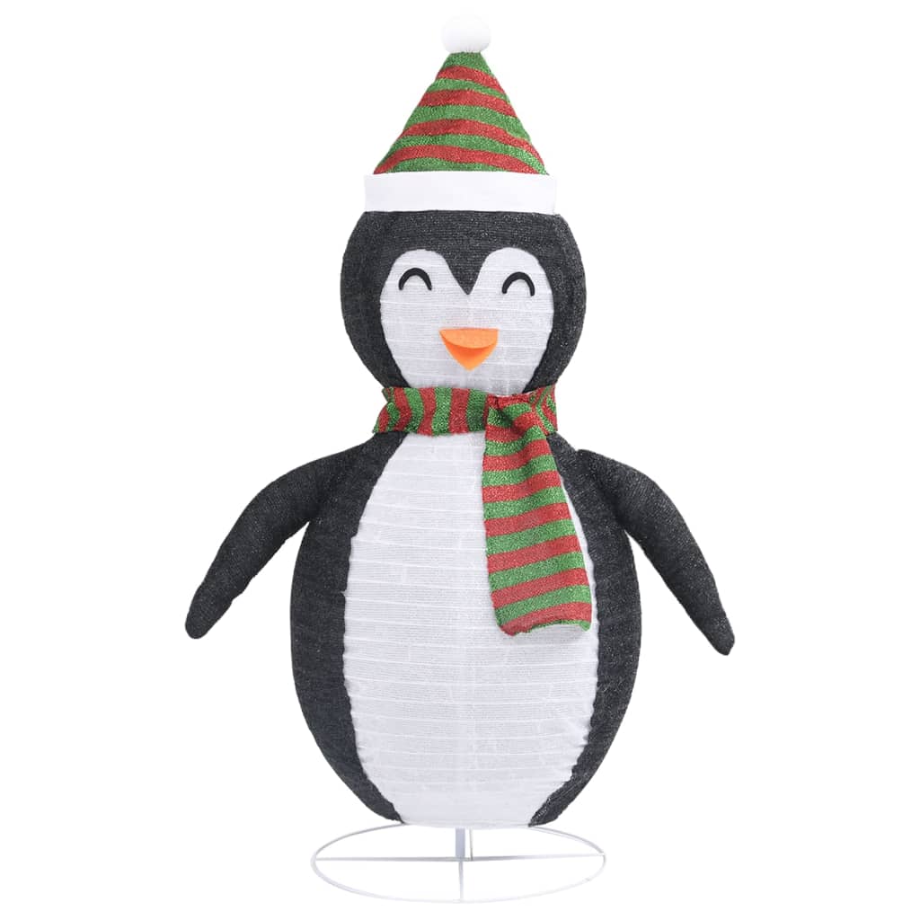 Figurină pinguin decorativă de Crăciun, LED, 60 cm țesătură lux