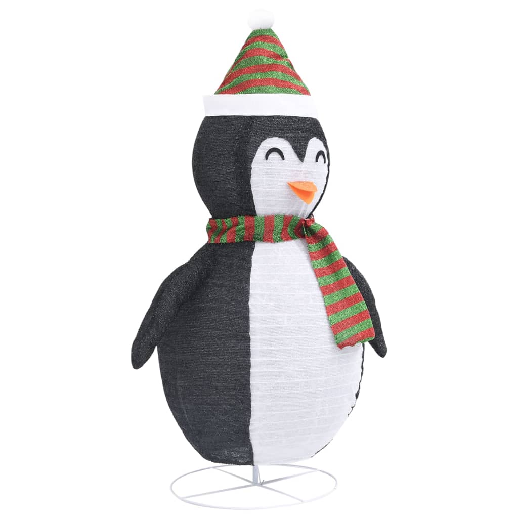 Figurină pinguin decorativă de Crăciun, LED, 60 cm țesătură lux