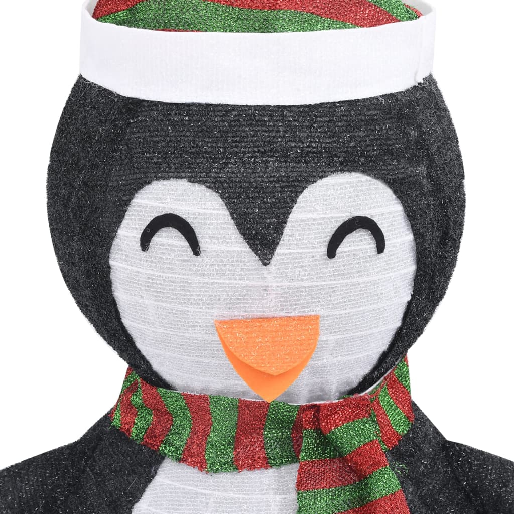 Figurină pinguin decorativă de Crăciun, LED, 60 cm țesătură lux