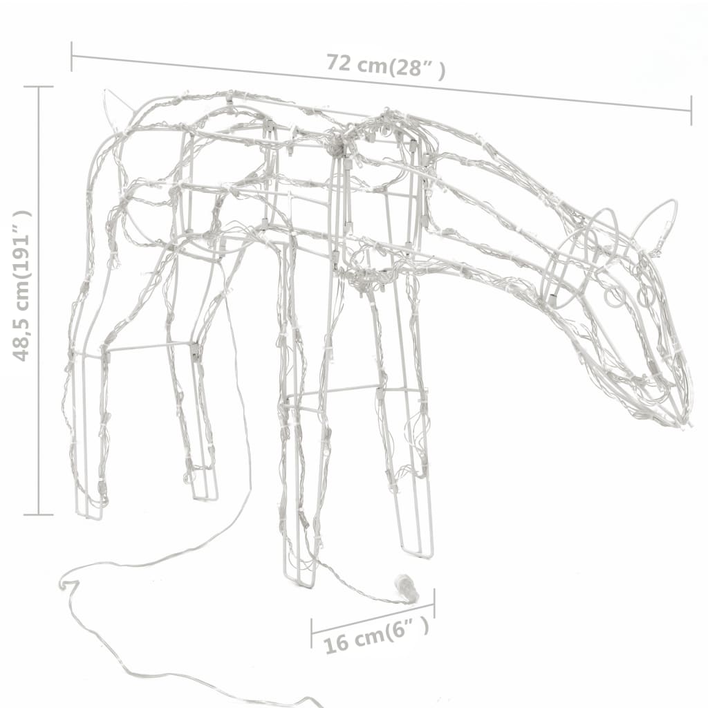 Instalație de lumini de Crăciun cu reni, 3 piese, 229 LED-uri