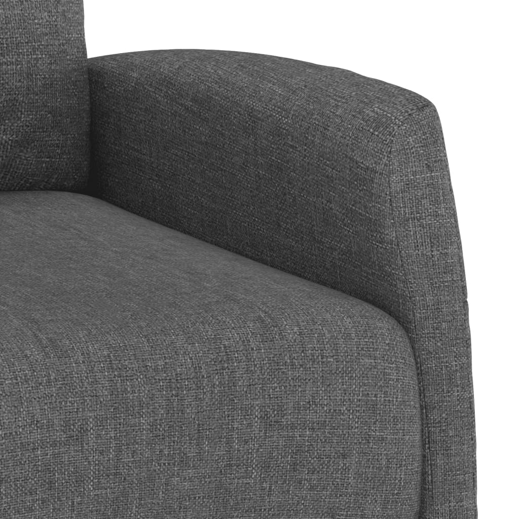 Fotoliu cu ridicare, gri închis, textil