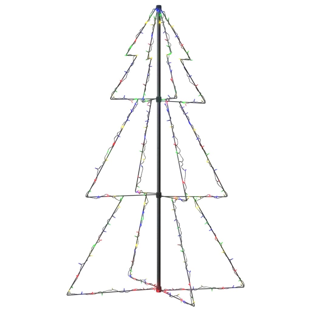 Brad Crăciun conic, 200 LED-uri, 98x150 cm, interior & exterior