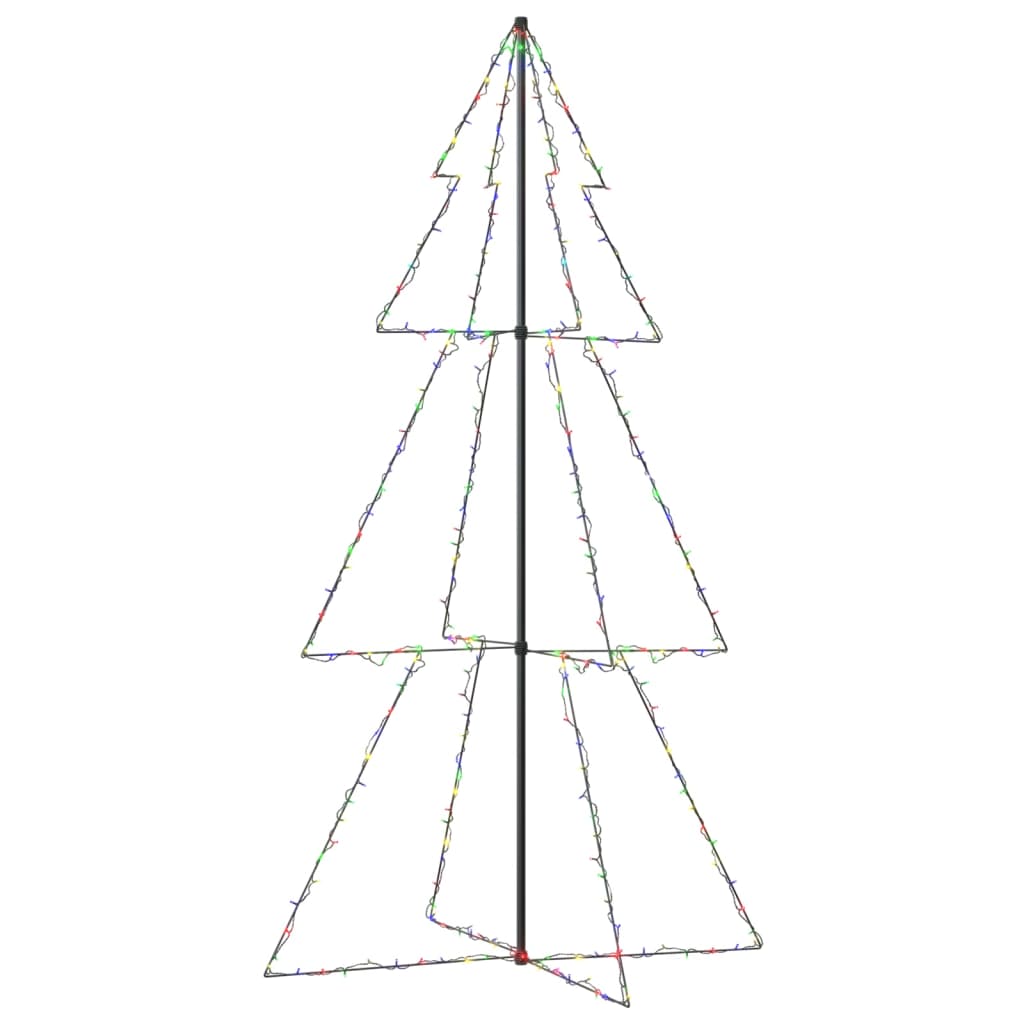 Brad Crăciun conic, 300 LED-uri, 120x220 cm, interior&exterior