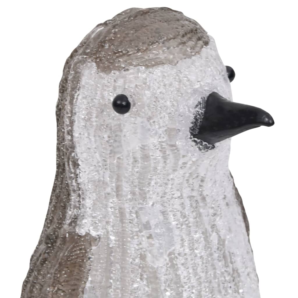 Figurină pinguin de Crăciun cu LED 30cm acril interior/exterior