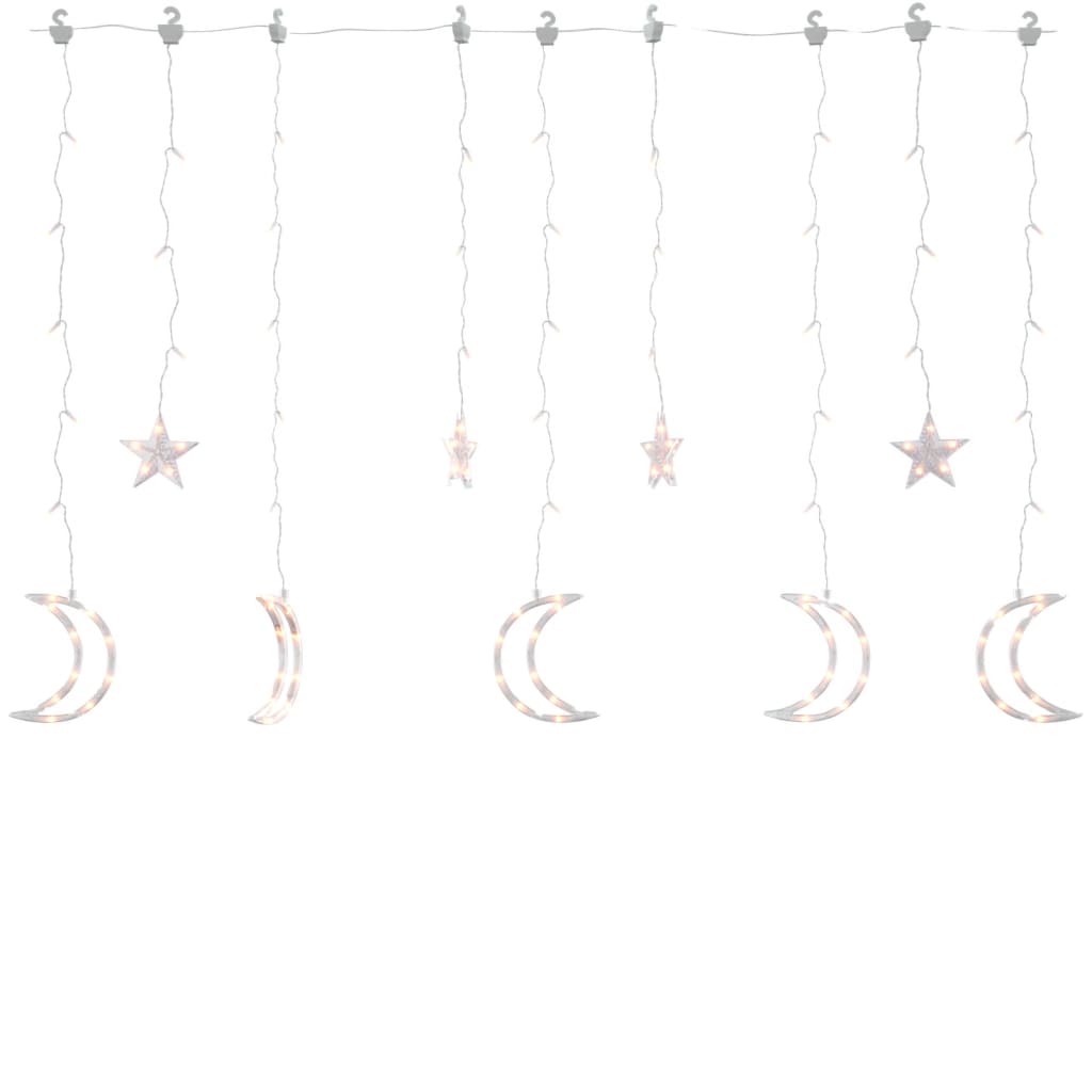 Lumini lună și stele, 345 LED-uri, alb cald, cu telecomandă
