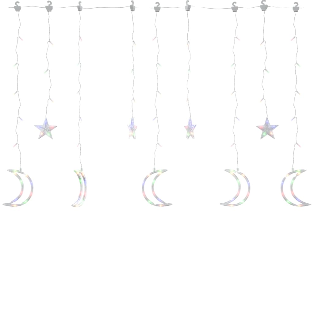 Lumini lună și stele, 345 LED-uri, multicolor, cu telecomandă