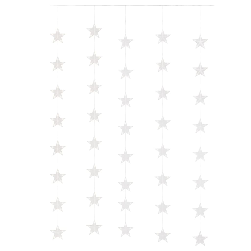 Instalație lumini tip perdea stele 200 LED alb cald 8 funcții