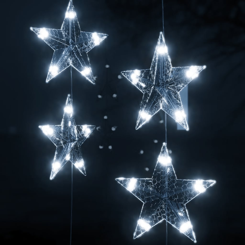 Instalație lumini tip perdea stele 200 LED alb rece 8 funcții