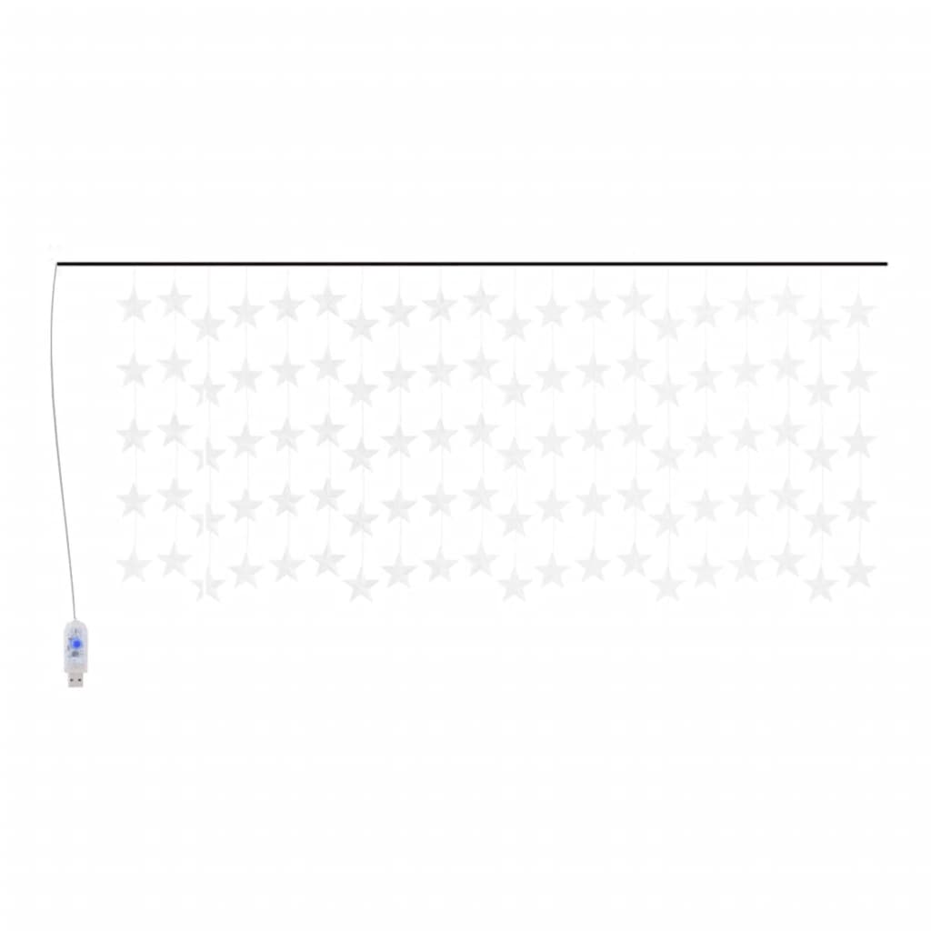 Instalație lumini tip perdea stele 500 LED alb rece 8 funcții