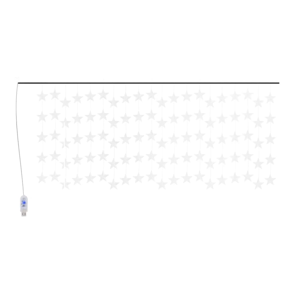 Instalație lumini tip perdea stele 500 LED multicolor 8 funcții