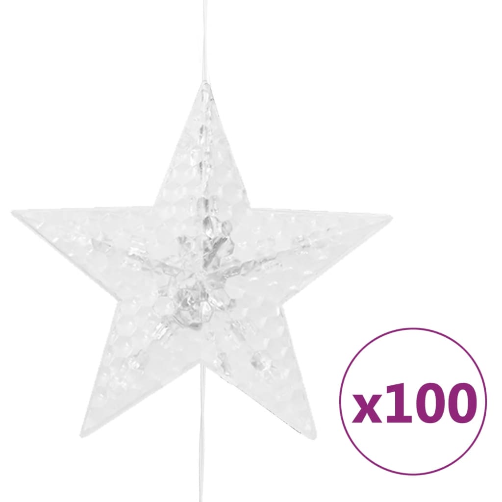 Instalație lumini tip perdea stele 500 LED multicolor 8 funcții