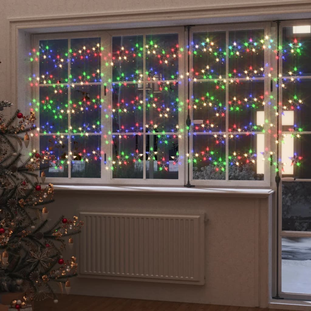 Instalație lumini tip perdea stele 500 LED multicolor 8 funcții