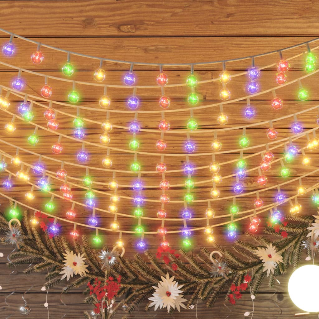Ghirlandă luminoasă, 200 LED-uri, multicolor, 20 m, 8 funcții