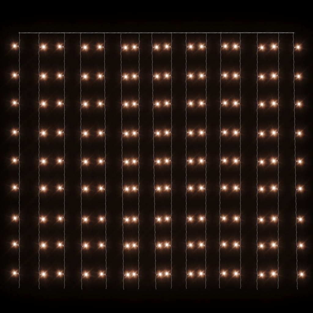 Instalație lumini tip perdea 300 LED alb cald 3x3 m 8 funcții