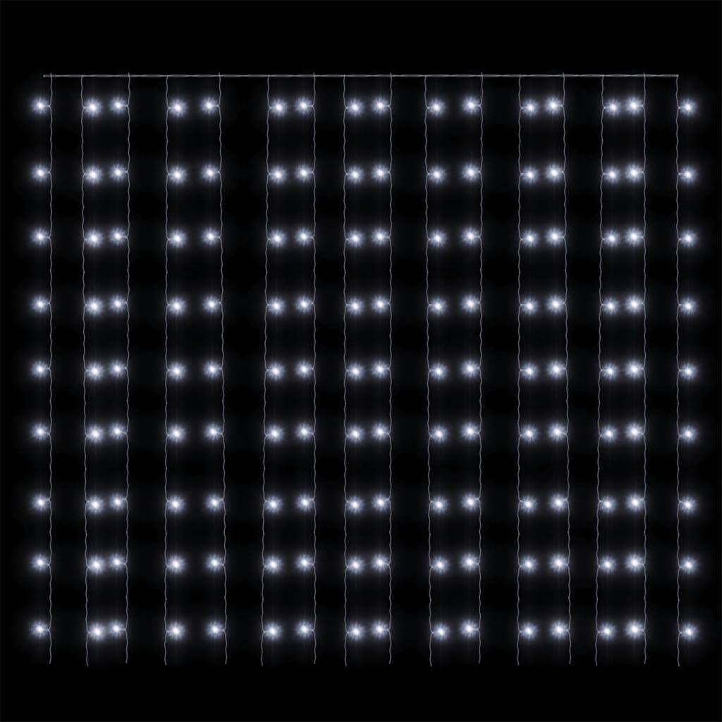 Instalație lumini tip perdea 300 LED alb rece 3x3 m 8 funcții