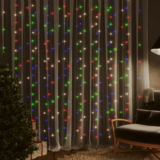 Instalație lumini tip perdea 300 LED multicolor 3x3 m 8 funcții