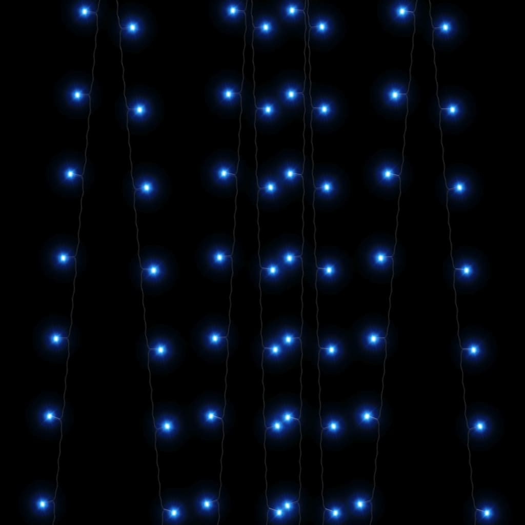 Instalație de lumini solare, 2 buc.x200 LED albastru int/ext