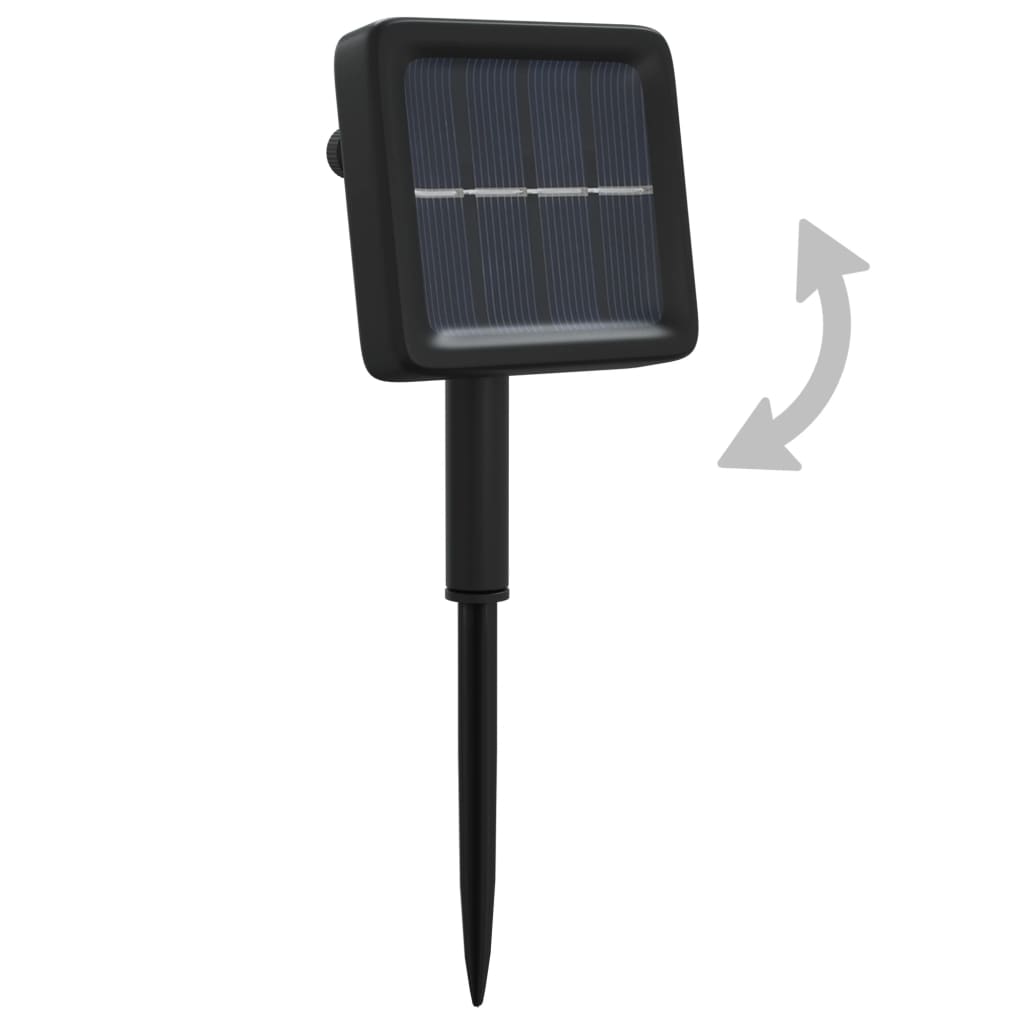 Instalație solară de lumini, 2 buc.x200 LED multicolor int/ext