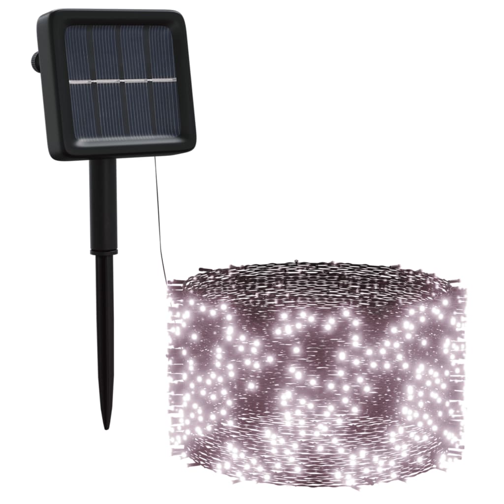 Instalație solară lumini 5x200 LED alb cald interior/exterior