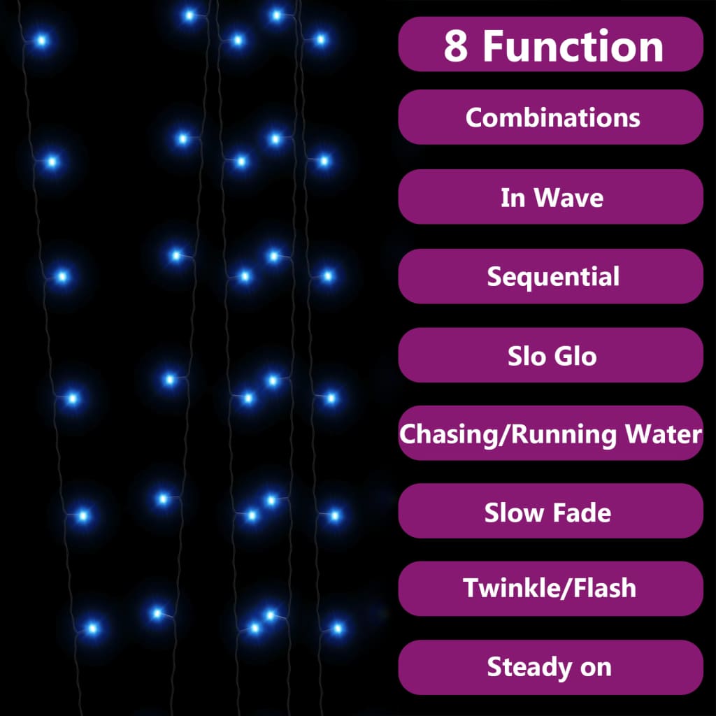 Lumini solare feerice 5 buc 5x200LED albastru interior exterior