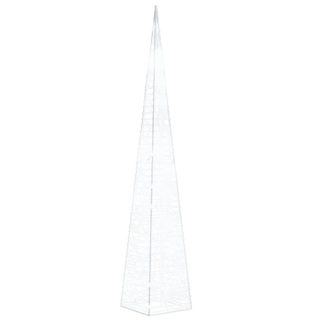 Con de lumină cu LED decorativ, alb rece, 60 cm, acrilic