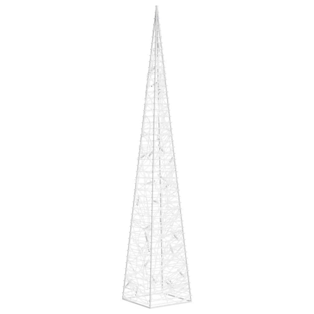 Con de lumină cu LED decorativ, alb rece, 60 cm, acrilic