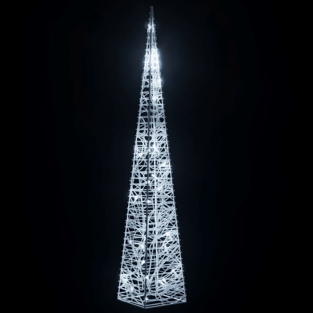 Con de lumină cu LED decorativ, alb rece, 60 cm, acrilic
