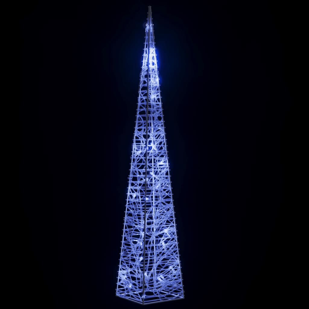 Con de lumină cu LED decorativ, albastru, 60 cm, acril