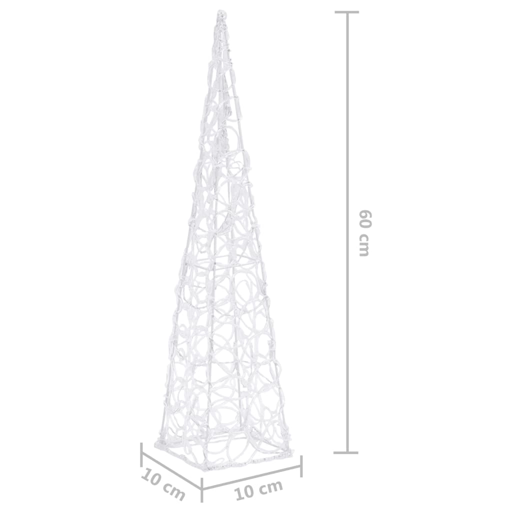 Con de lumină cu LED decorativ, albastru, 60 cm, acril