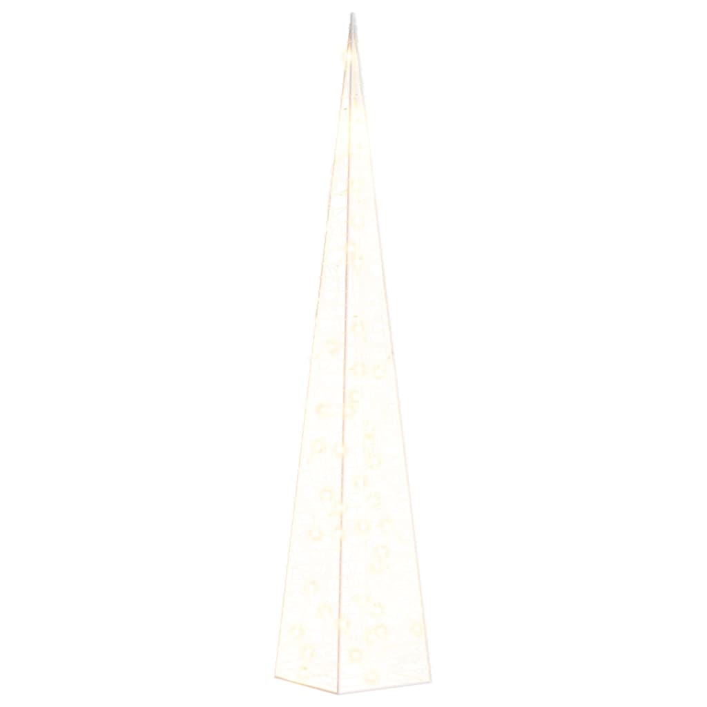 Con de lumină cu LED decorativ, alb cald, 90 cm, acril