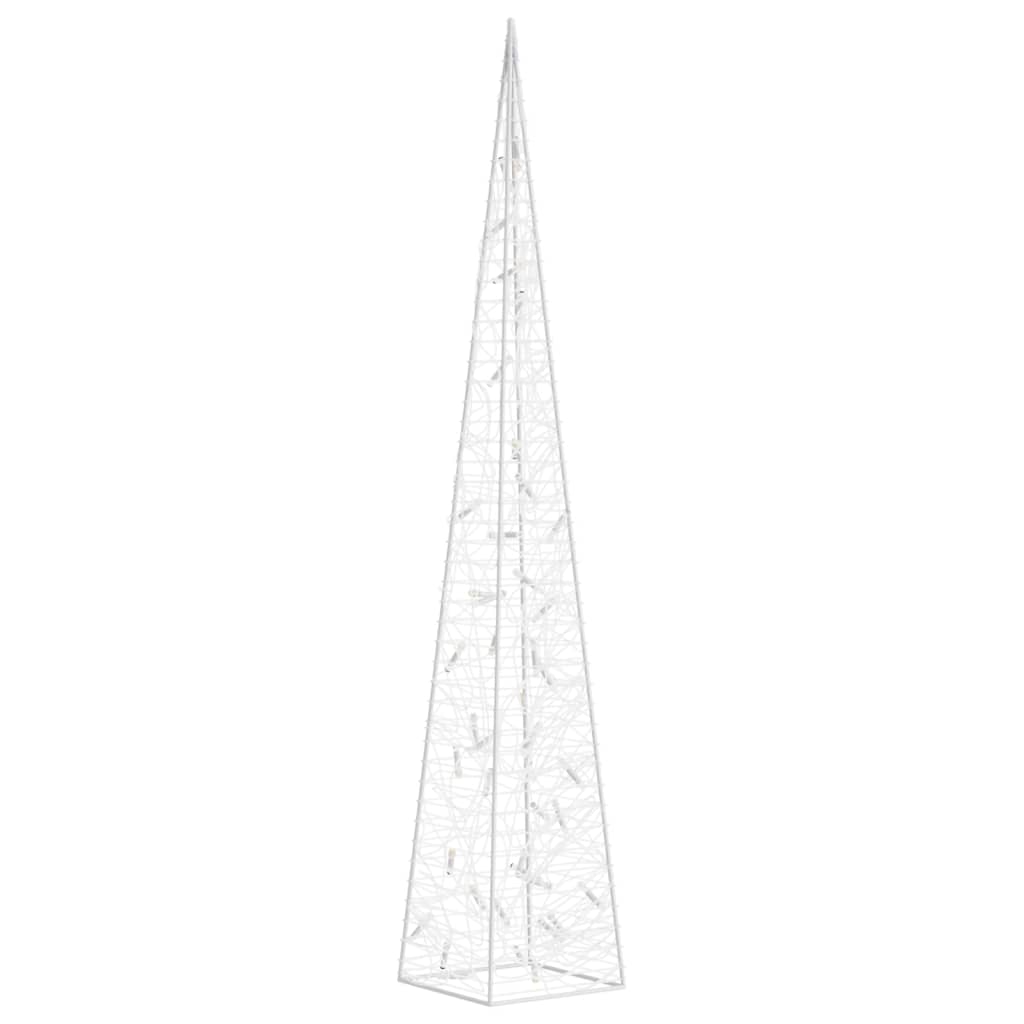 Con de lumină cu LED decorativ, alb cald, 90 cm, acril