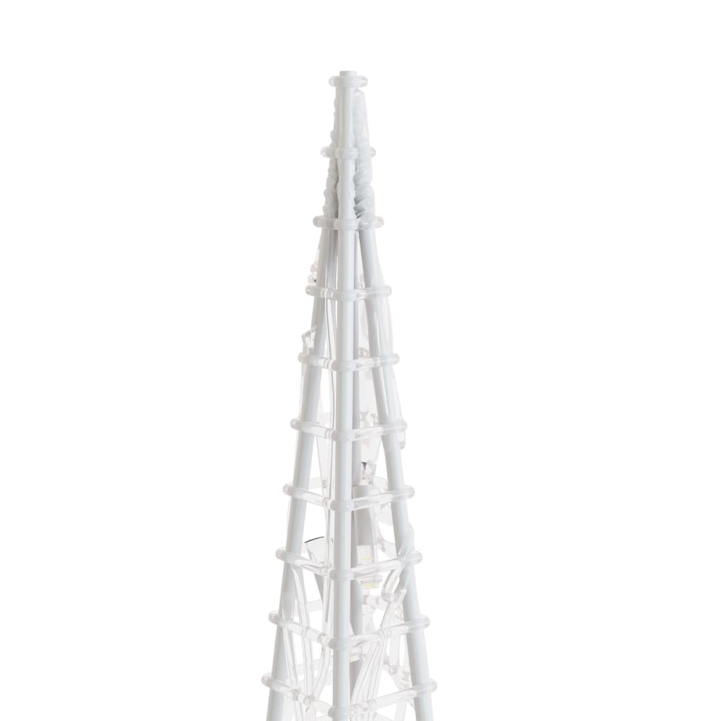 Con de lumină cu LED decorativ, alb cald, 90 cm, acril
