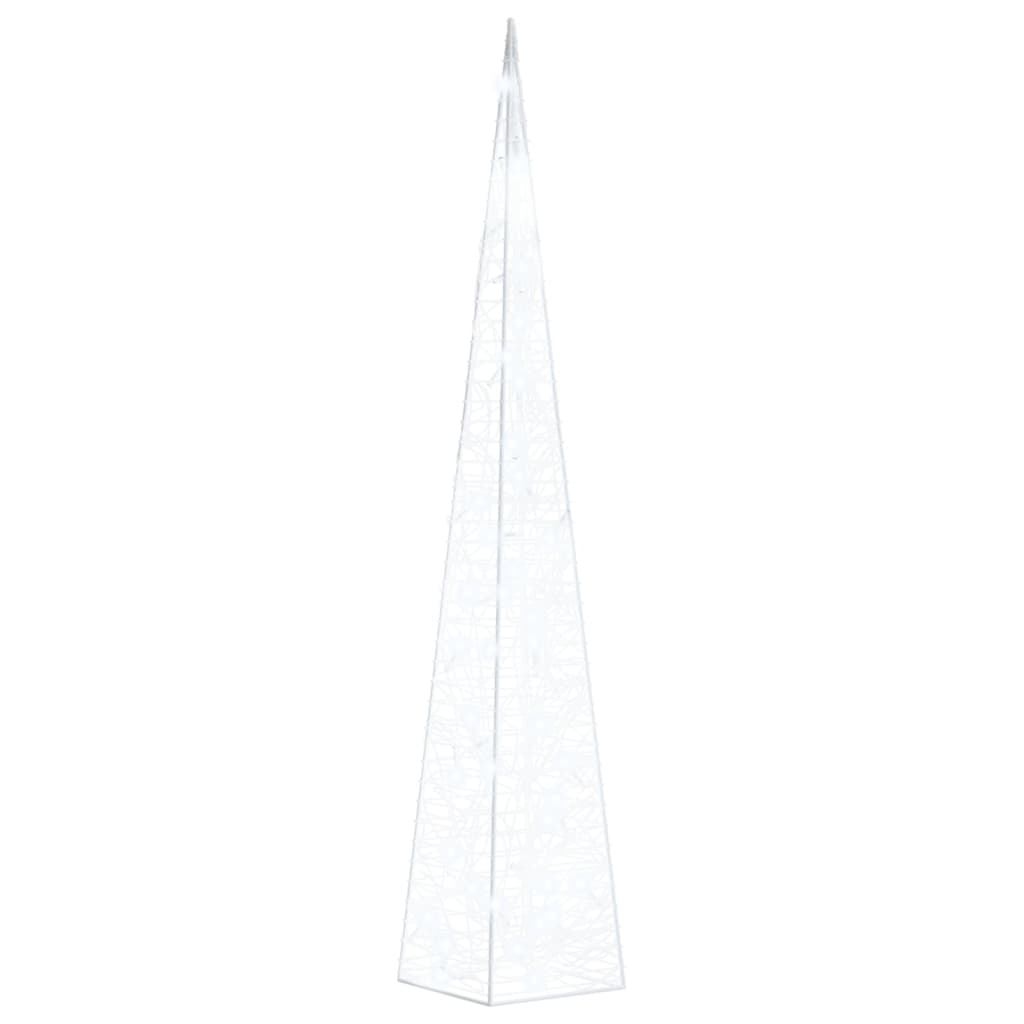 Con de lumină cu LED decorativ, alb rece, 90 cm, acrilic