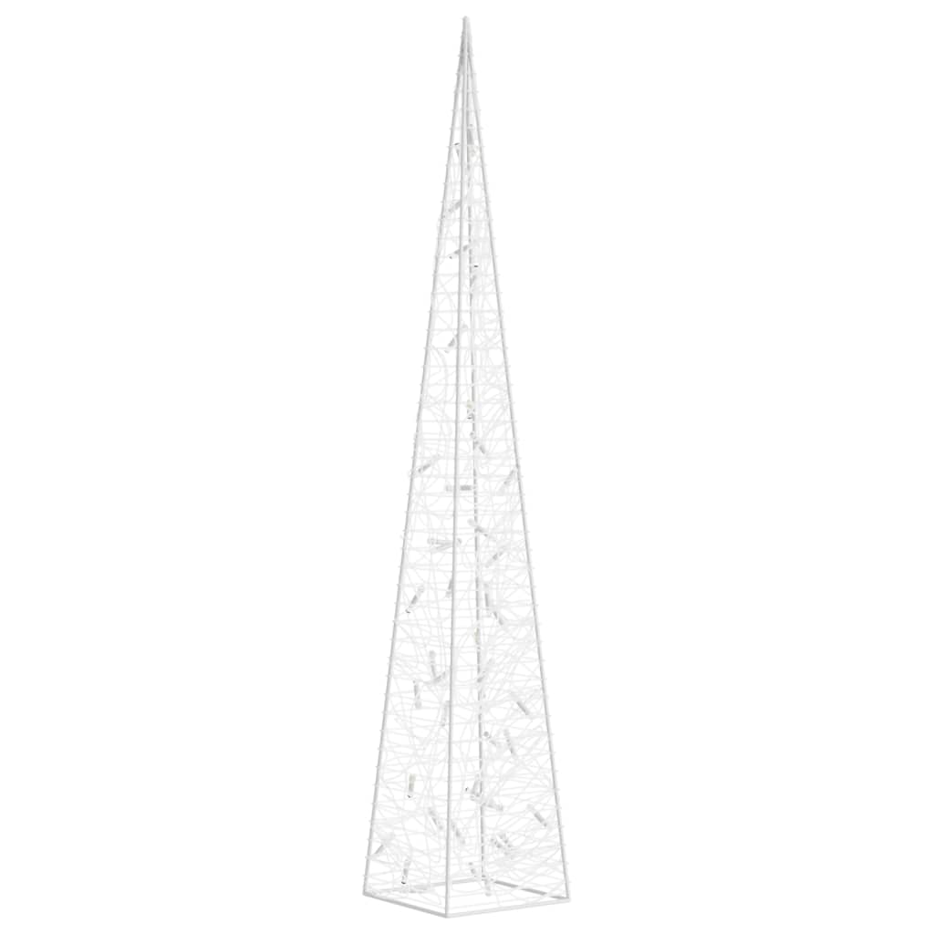 Con de lumină cu LED decorativ, alb rece, 90 cm, acrilic