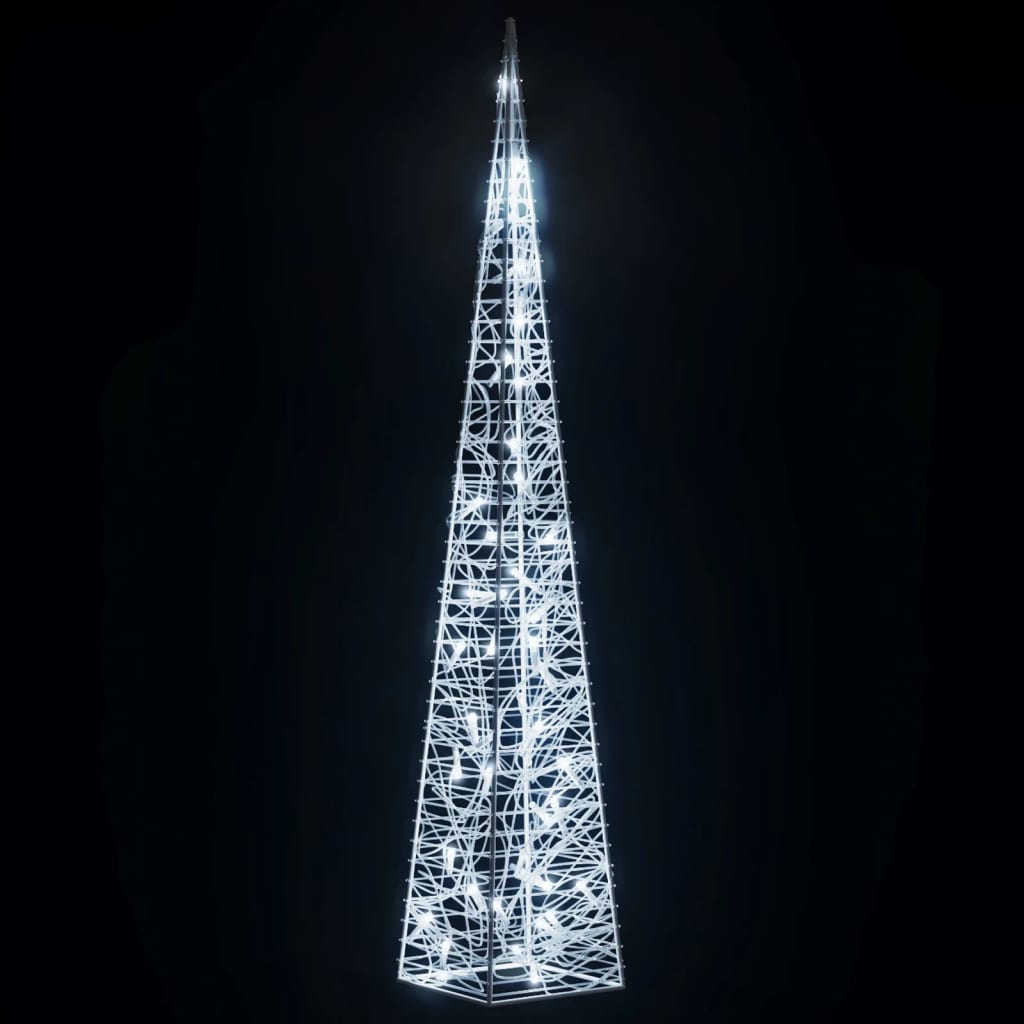 Con de lumină cu LED decorativ, alb rece, 90 cm, acrilic