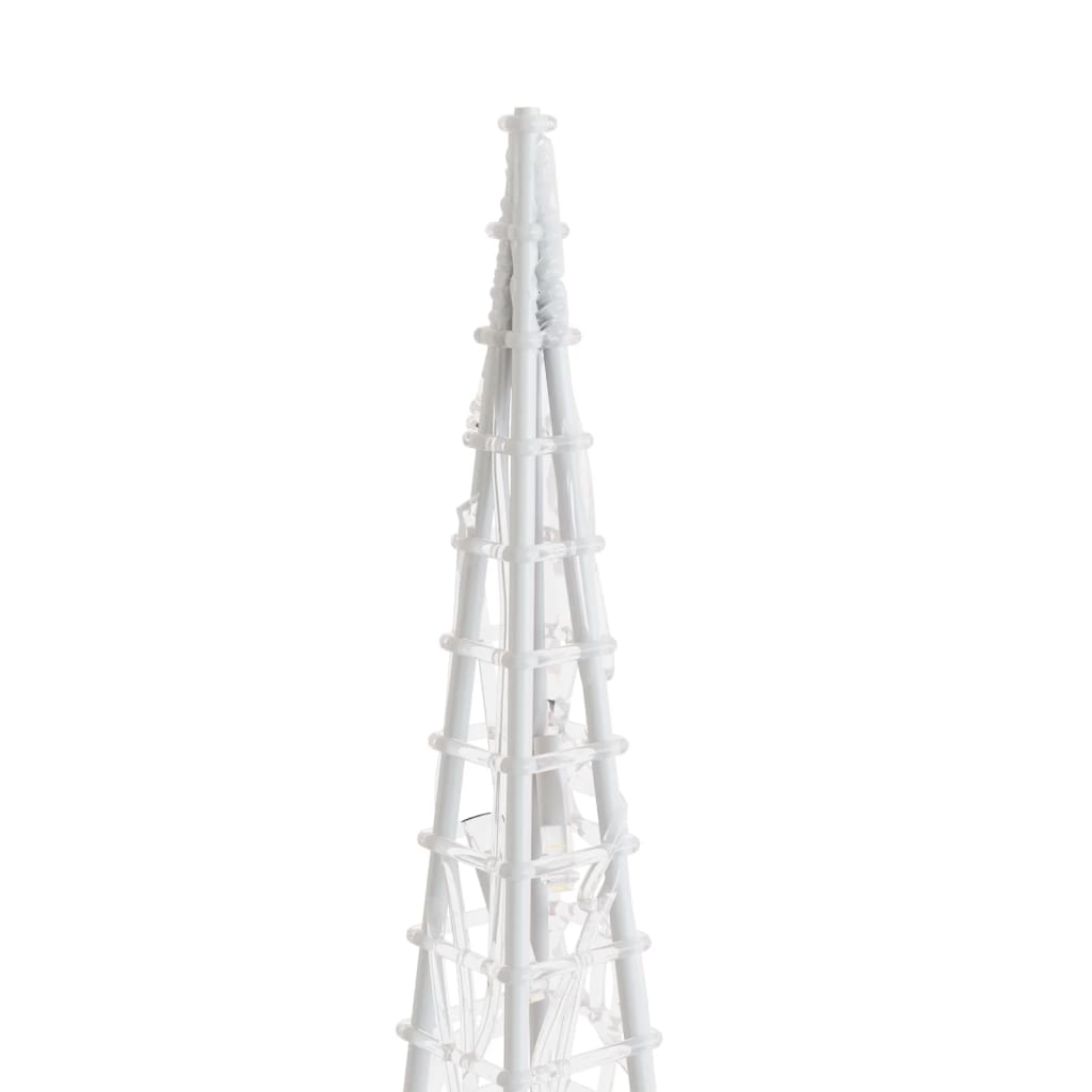Con de lumină cu LED decorativ, alb rece, 90 cm, acrilic