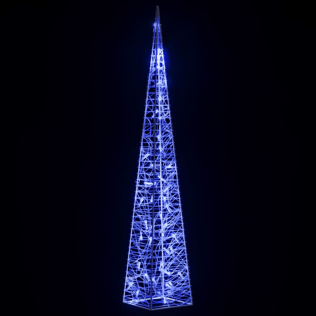 Con de lumină cu LED decorativ, albastru, 90 cm, acril