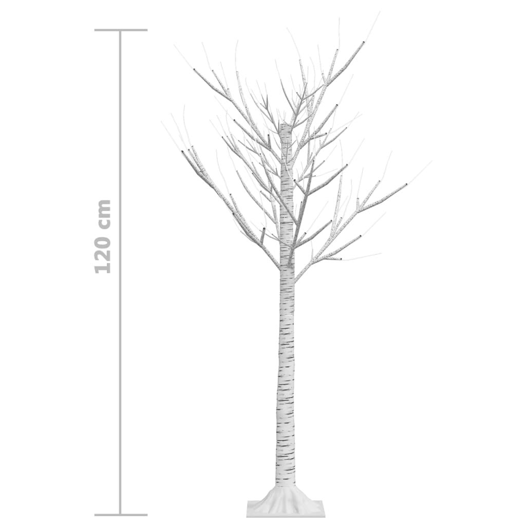 Pom de Crăciun, 120 LED-uri, albastru, 1,2 m, salcie, int./ext.