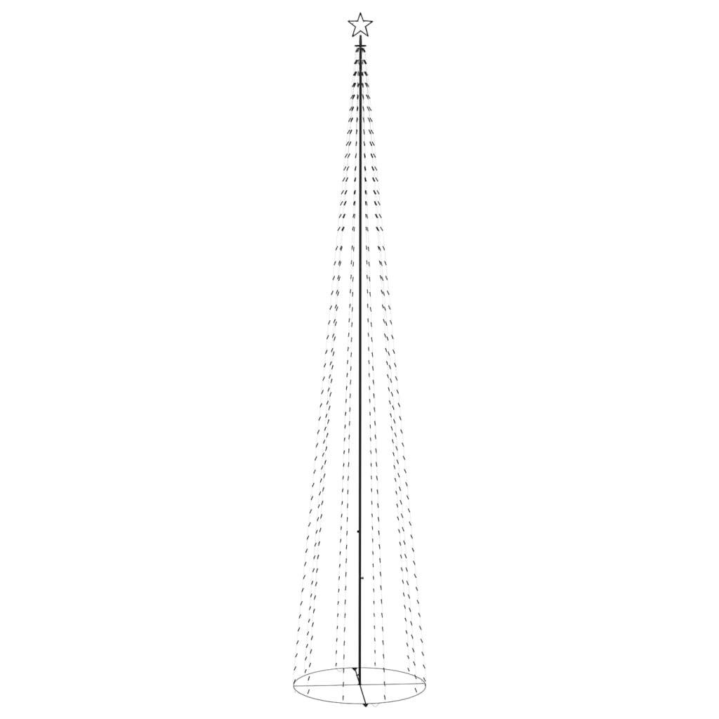 Decorațiune brad Crăciun conic 752 LED-uri albastru 160x500 cm