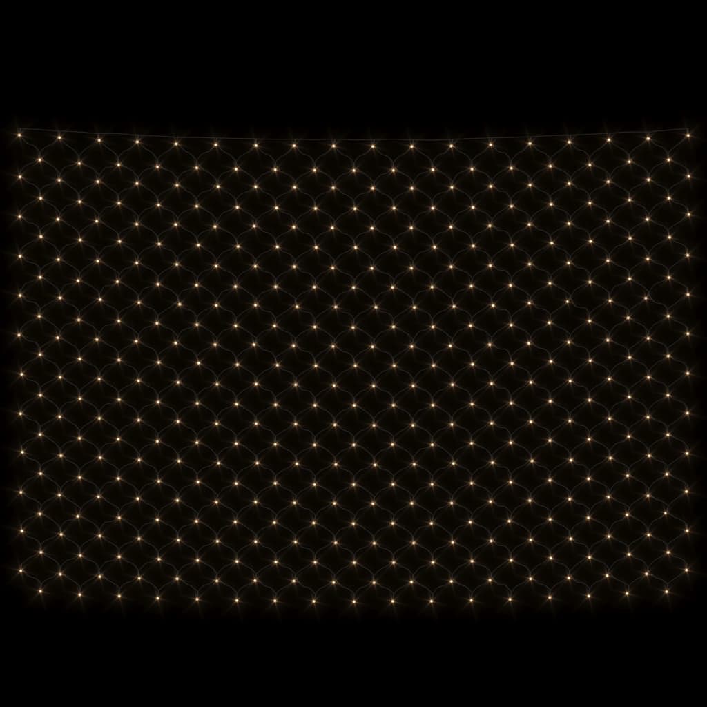 Plasă lumini de Crăciun alb cald 3x3m 306 LED interior/exterior