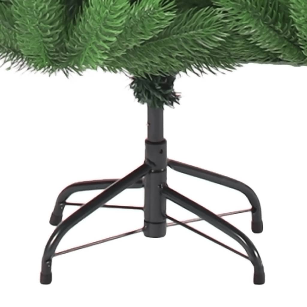 Pom Crăciun artificial brad Nordmann LED&globuri verde 120 cm