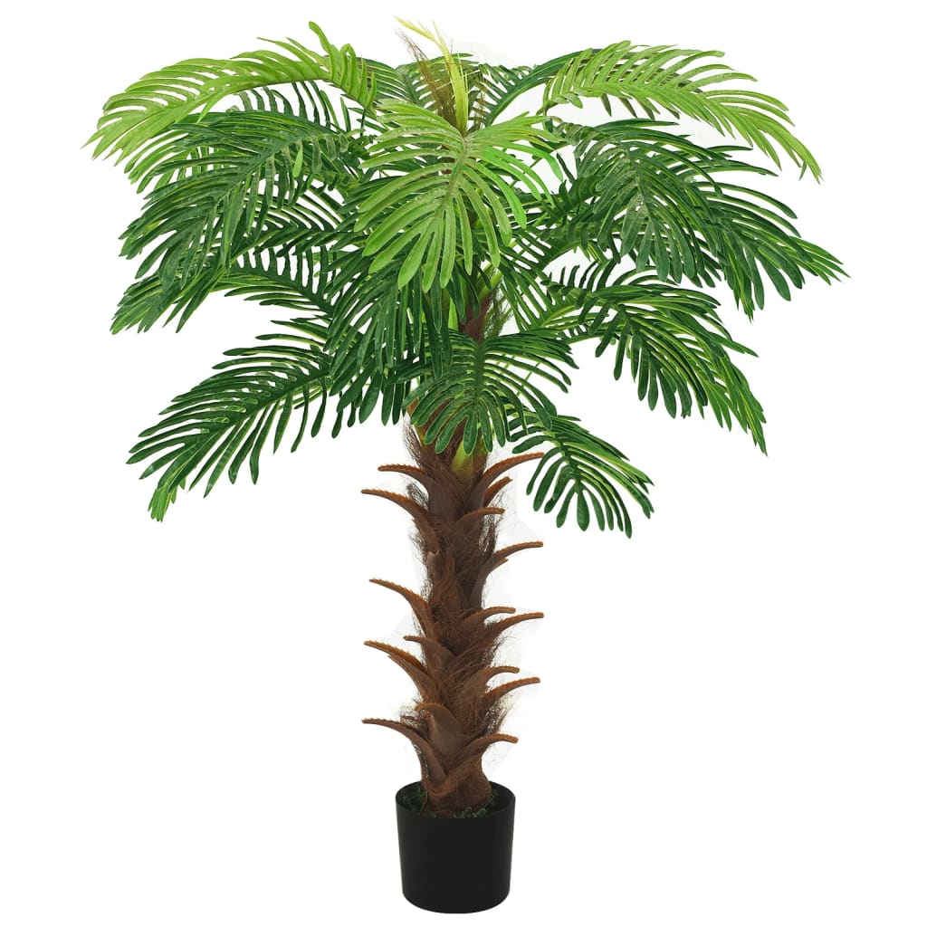 Palmier cycas artificial cu ghiveci, verde, 140 cm