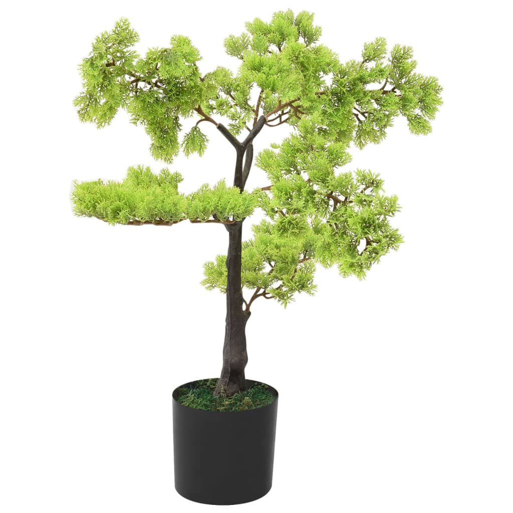 Bonsai chiparos artificial cu ghiveci, verde, 60 cm