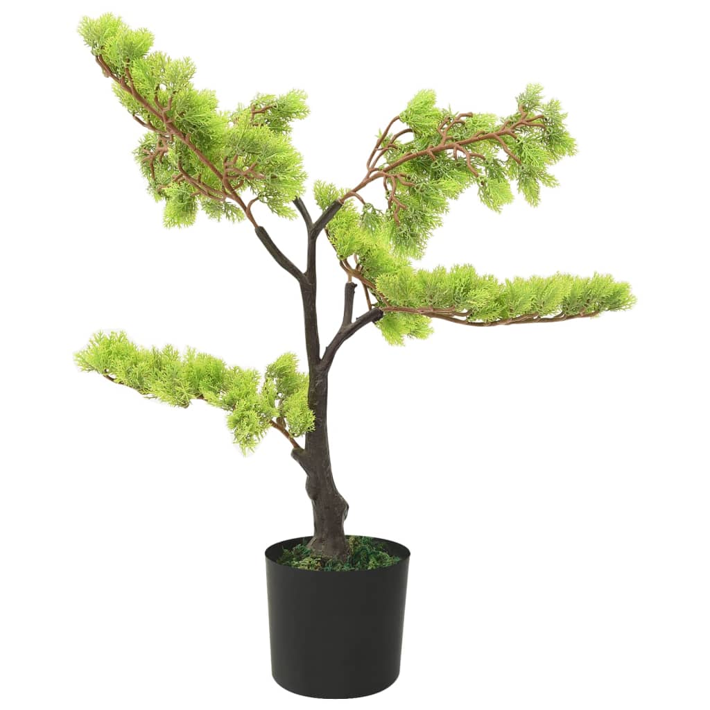 Bonsai chiparos artificial cu ghiveci, verde, 60 cm